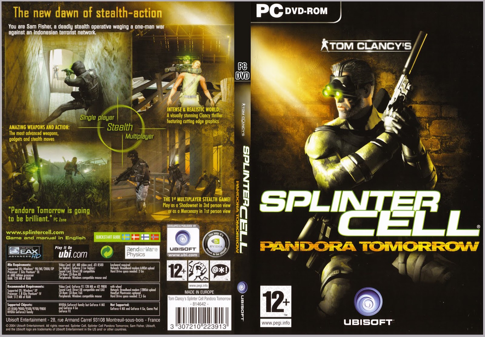Tom clancys splinter cell pandora. Splinter Cell диск для ПК. Splinter Cell 2002 диски. Splinter Cell pandora обложка. Tom Clancy's Splinter Cell pandora tomorrow обложка.