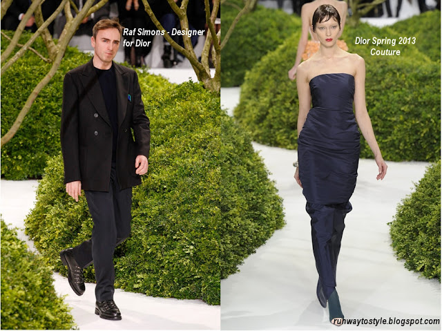 Raf Simons at Dior Spring 2013 Couture - Original navy dress of collection