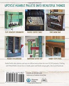 wood pallets, furniture, DIY, reclaimed wood, author, book, http://bec4-beyondthepicketfence.blogspot.com/2015/09/crafting-with-wood-pallets-pallet.html