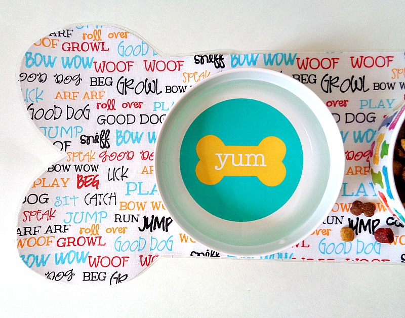 DIY Laminated Pet Food Mat Running With A Glue Gun