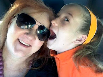 Mom and daughter selfie