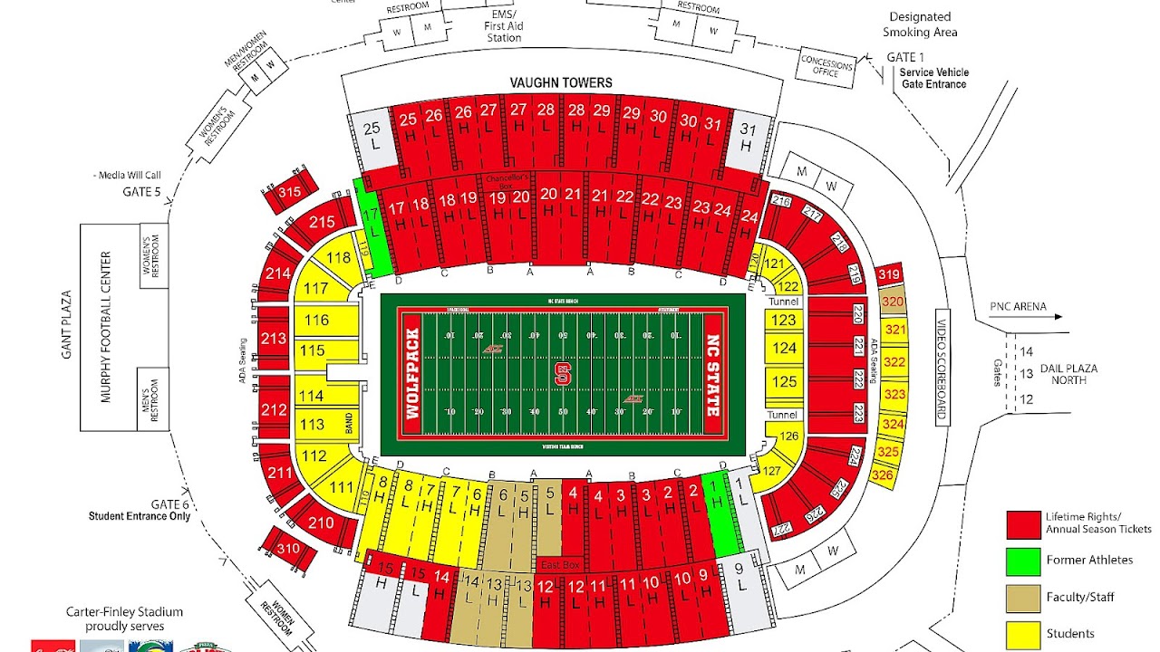 Carter Finley Stadium Map - Stadium Choices