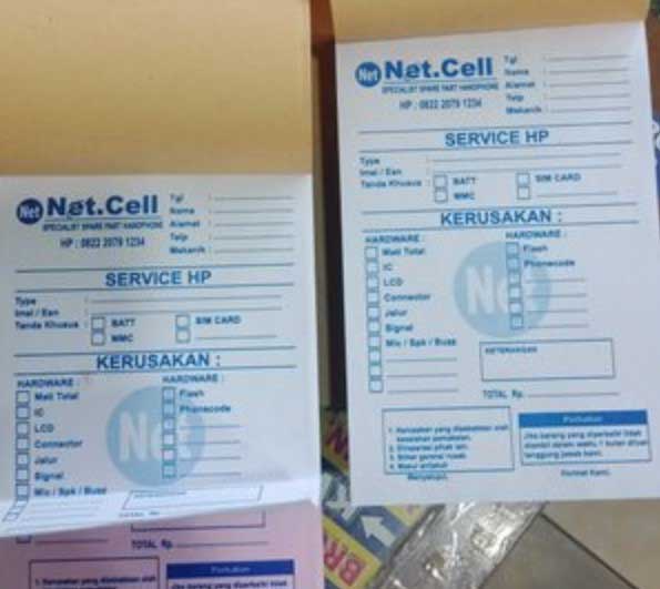 10+ Contoh Nota Service HP dengan Desain Terbaru dan Profesional