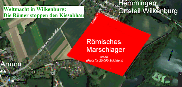 Römerlager für 20.000 Mann  in Wilkenburg