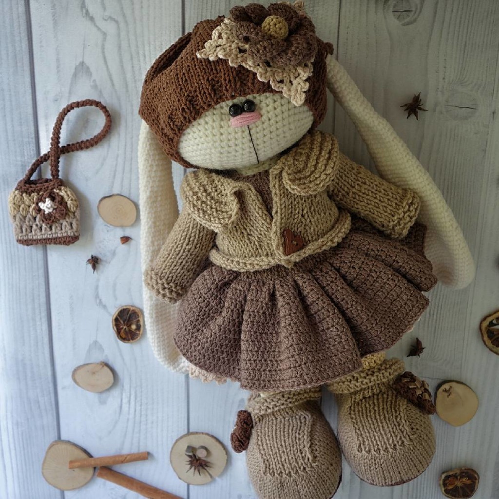 Кукляндия: Вязаный зайка