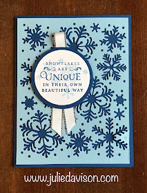 Stampin' Up! Beautiful Blizzard Card ~ Christmas ~ 2018 Holiday Catalog ~ Control Freaks Blog Tour ~ www.juliedavison.com