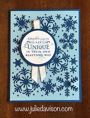 Stampin' Up! Beautiful Blizzard Card ~ Christmas ~ 2018 Holiday Catalog ~ Control Freaks Blog Tour ~ www.juliedavison.com