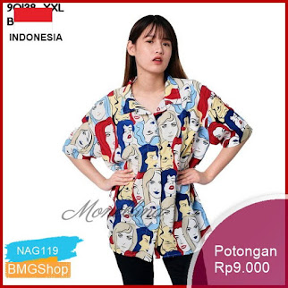 NAG119 Bl 3c1 90138 Baju Blouse Atasan Xxl Jumbo Bmgshop