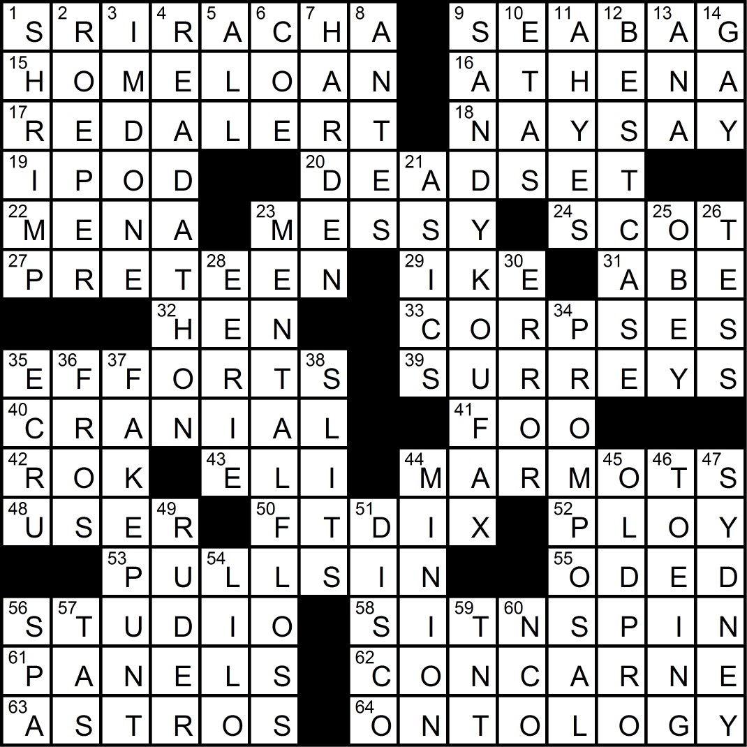 The Puzzle Society Crossword Crossing "WideOpen Wednesday VI," by