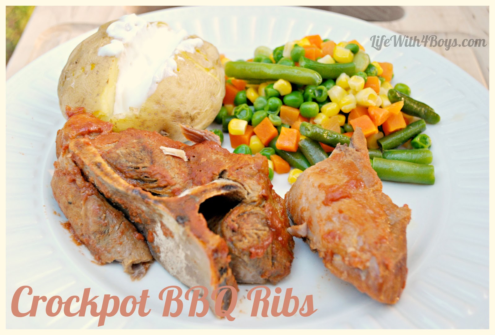 Life With 4 Boys Slow Cooker Melt in Your Mouth BBQ Ribs