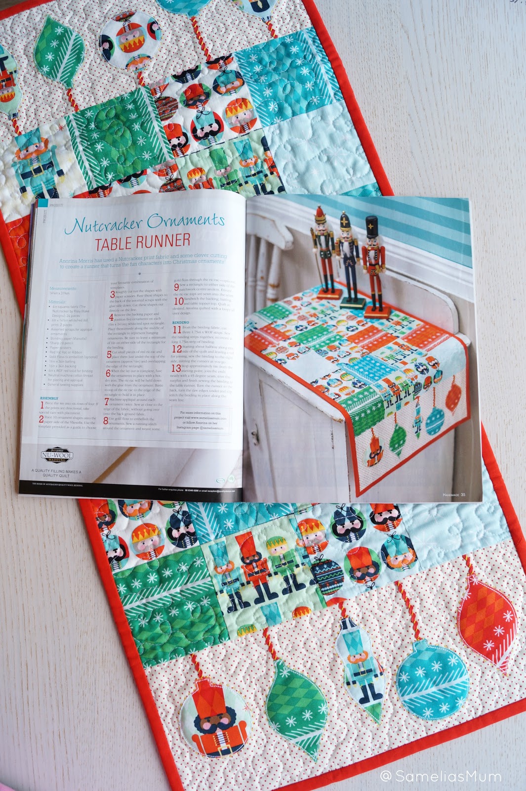 CHRISTMAS Nutcracker Ornament Table Runner (PATTERN) Samelia's Mum