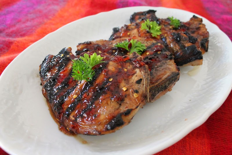 Food Lust People Love: Red-Hot Currant-Glazed Pork Chops #BloggerCLUE