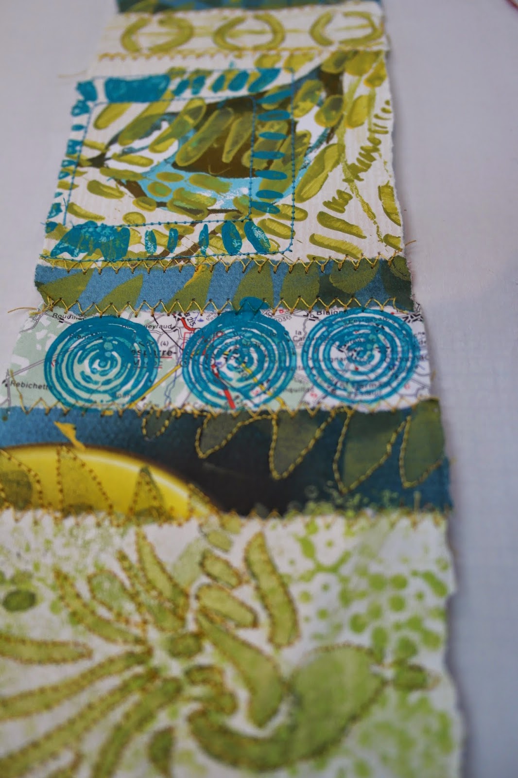 H-anne-Made: Print Collage Stitch with Creative Threads in Garstang