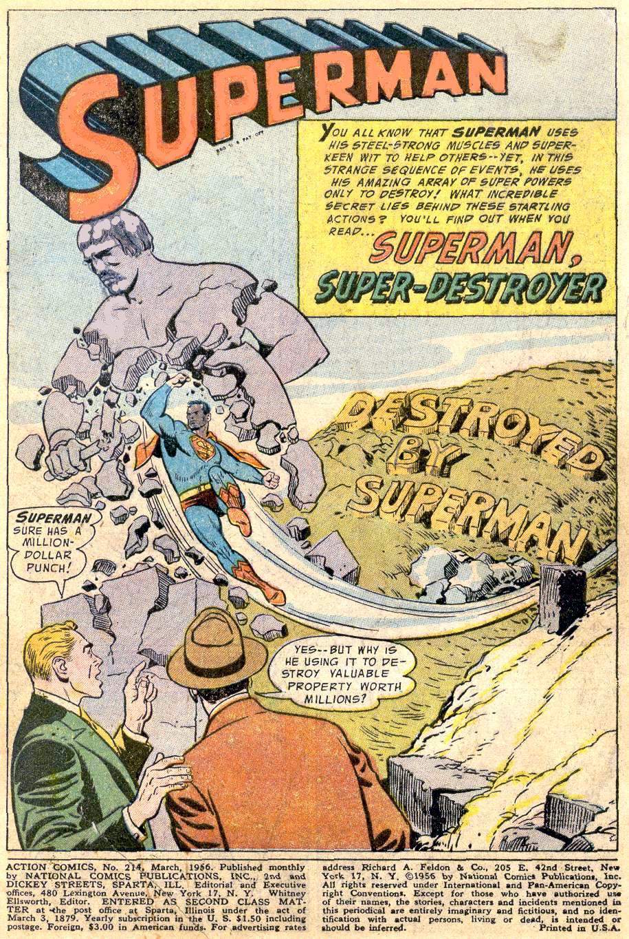 Read online Action Comics (1938) comic -  Issue #214 - 3
