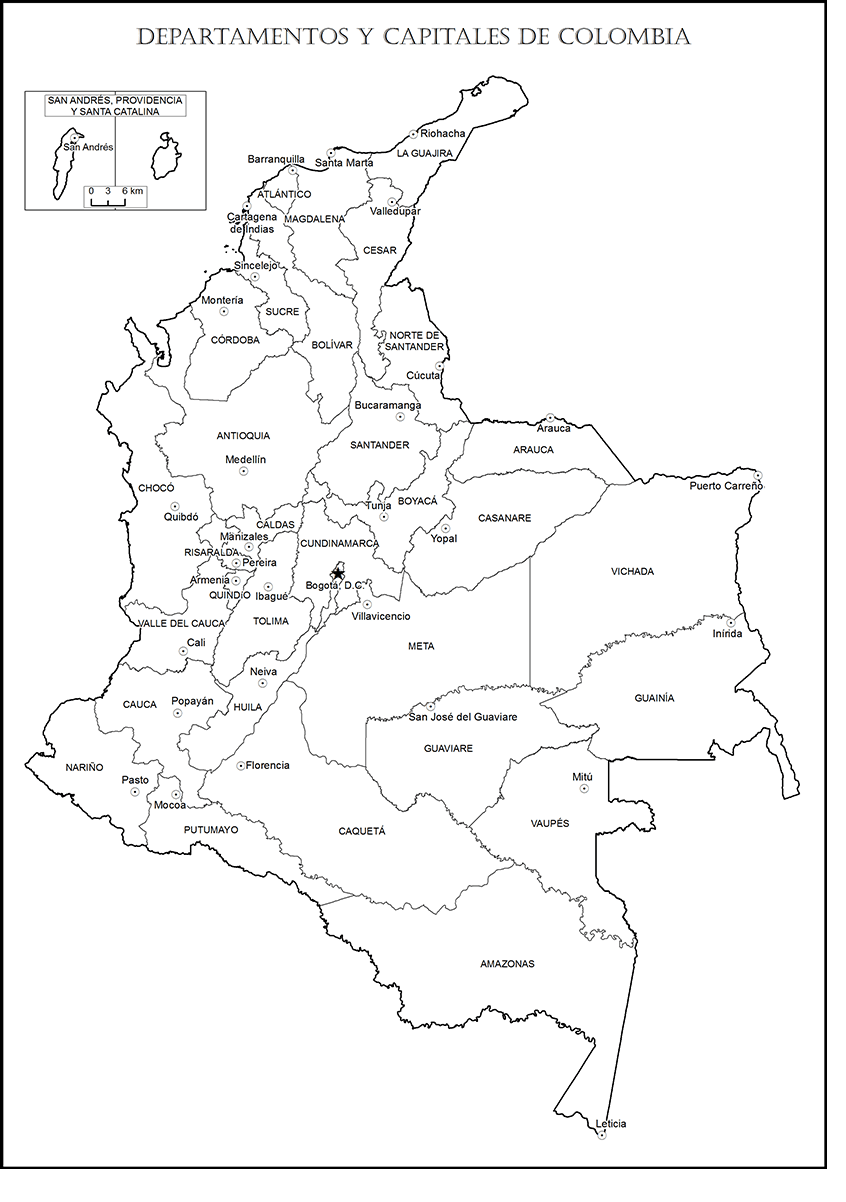 Ciencias Sociales Departamentos Y Capitales De Colombia