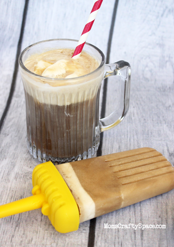 yummy homemade root beer float and ice pop