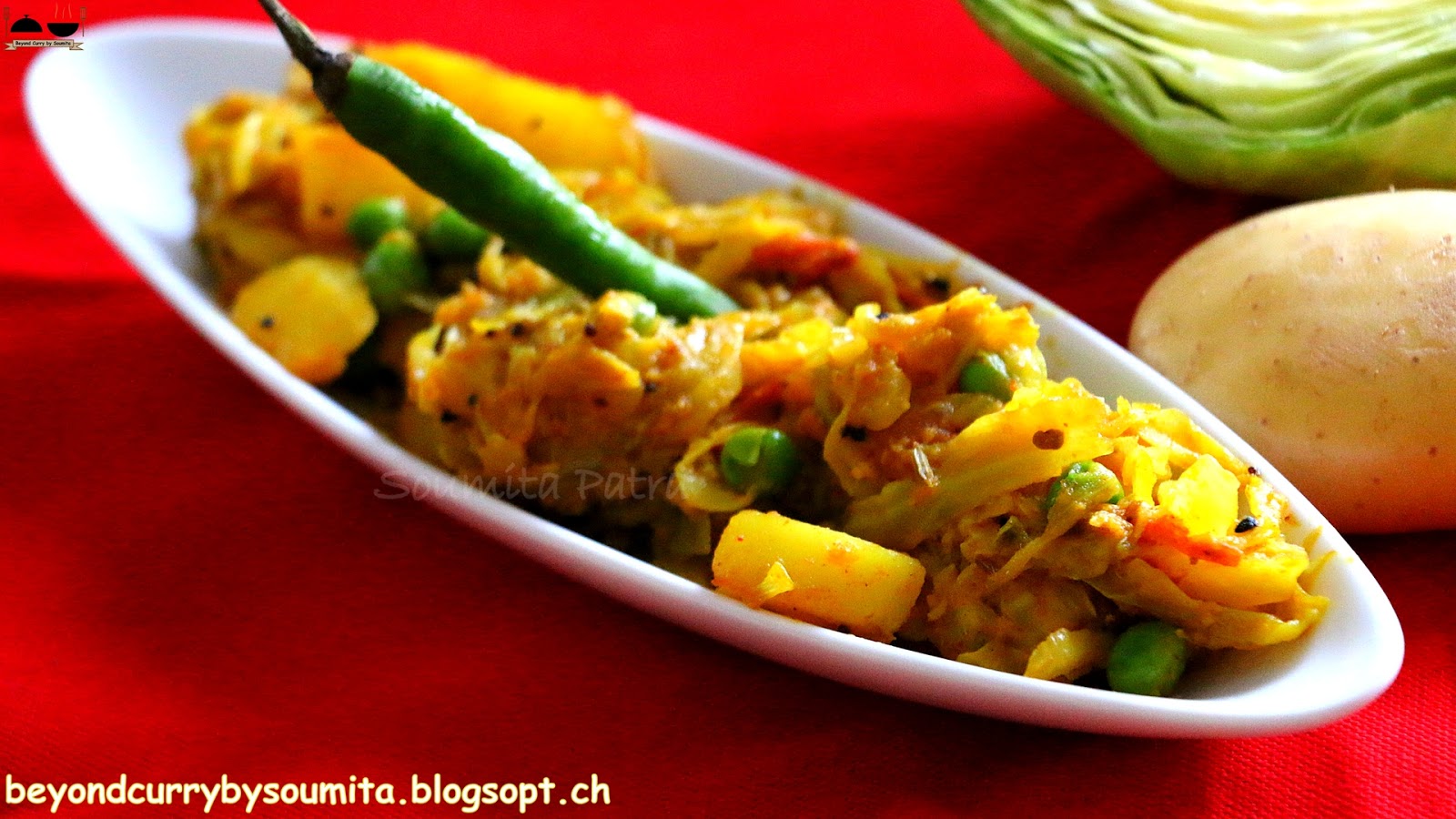 Badhakopir Ghonto (Bengali Cabbagge Recipe) Beyond Curry by Soumita