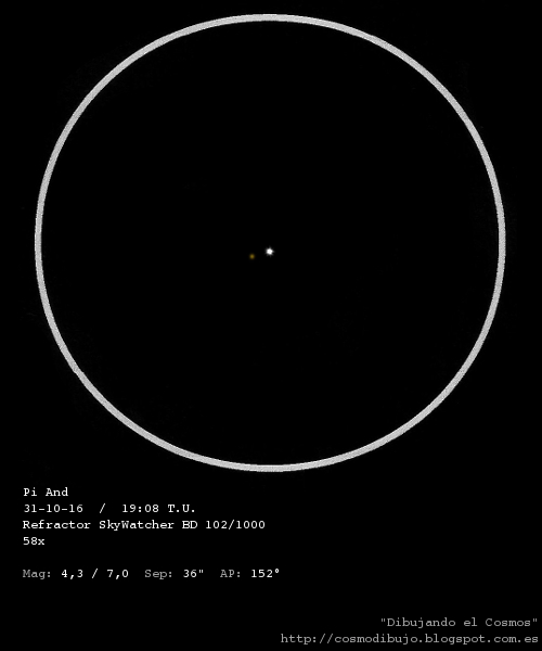Dibujando el cosmos Pi Andromedae
