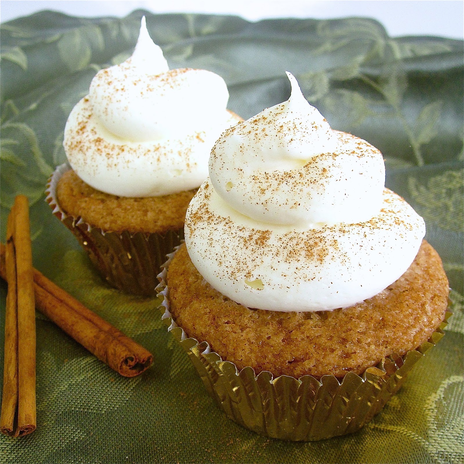 Buttermilk Spice Cupcakes with Maple Cream Cheese Frosting The