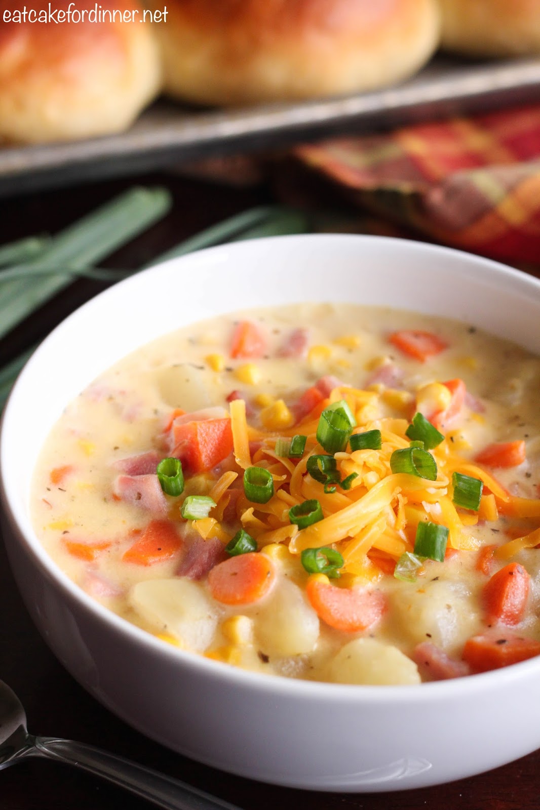 Eat Cake For Dinner CHEESY HAM CHOWDER