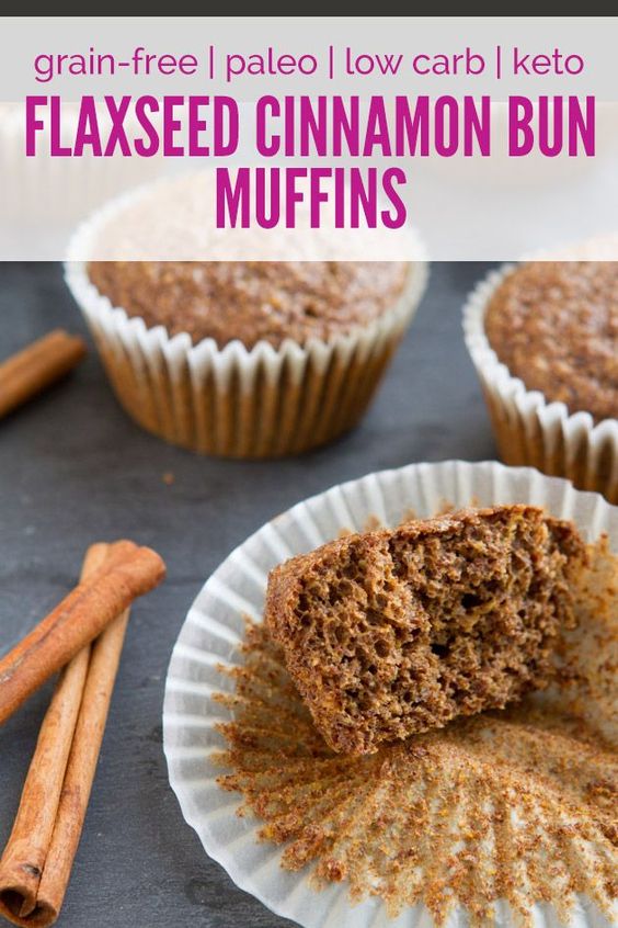 Keto Flaxseed Cinnamon Bun Muffins