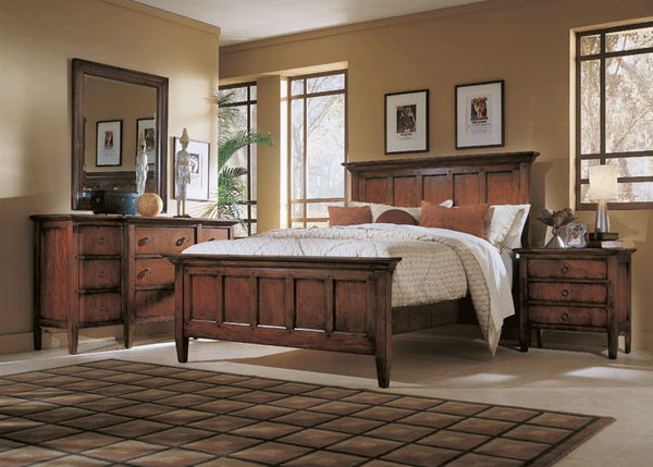 Bedrooms bed in solid wood