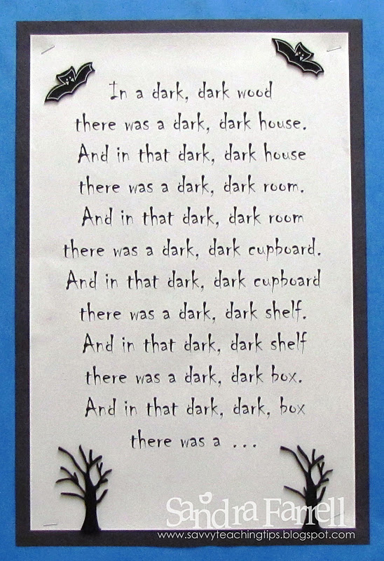 In A Dark Dark Wood Poem Haunted Silhouettes - savvy teaching tips