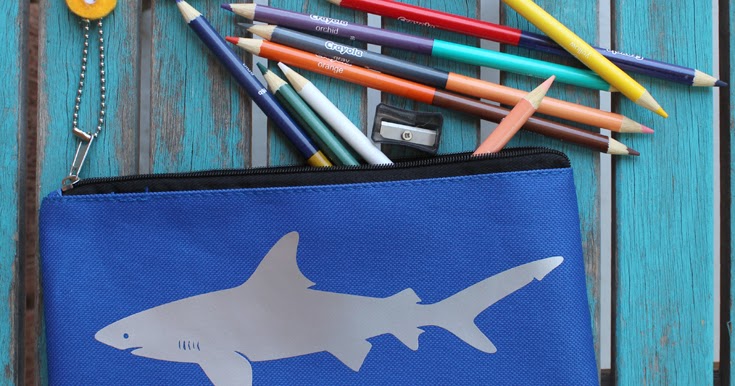Back to School Silicone Standing Shark 9 Pencil Pouch Gray Color (NEW WITH  TAG)