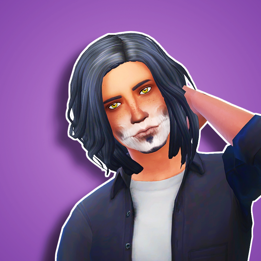 Sims 4 male long curly hair