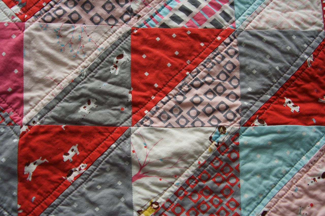 a quilt is nice: straight line quilting