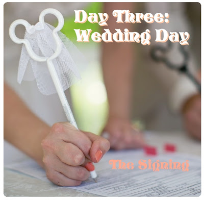 Our Wedding Trip Report Day 3, Part 4: Wedding Day, The Signing.  Disneyland Wedding {Root Photography}