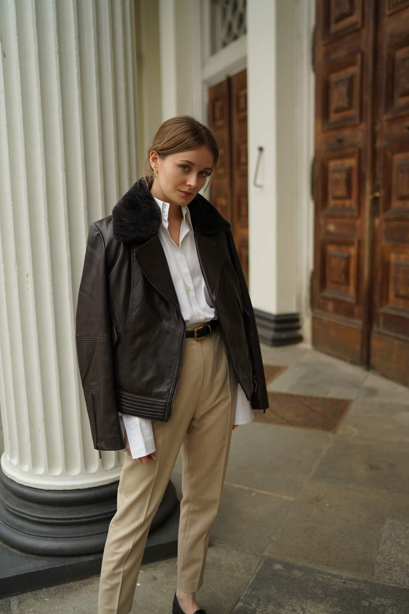 BROWN LEATHER JACKET