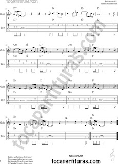 2 Tablatura y Partitura de Carita Divina para Guitarra con Acordes Tabs Rumba Villancico Carol Song Sheet Music for Guitar with chords Music Scores