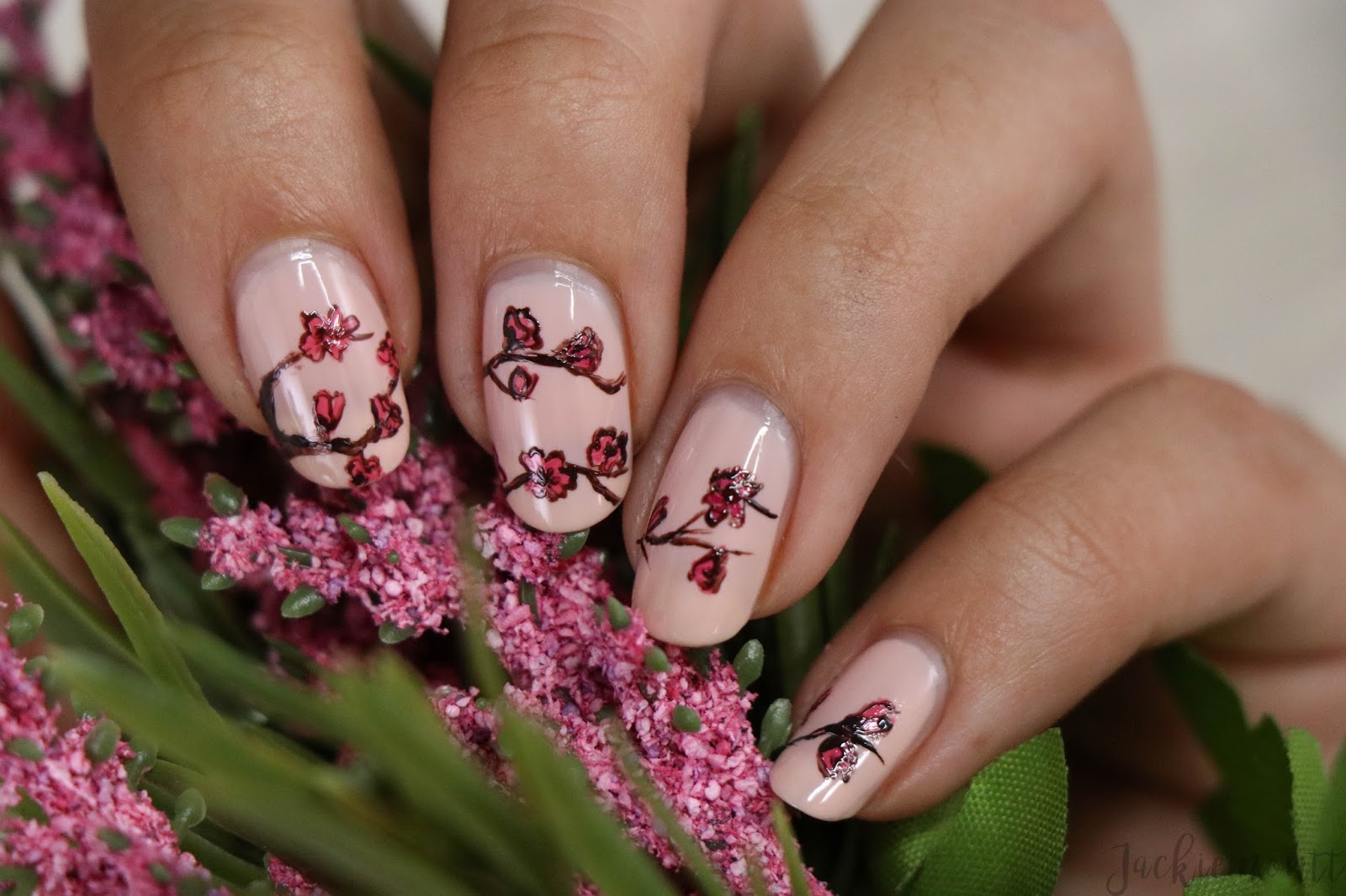 Cherry Blossom Mandala Nail Art for Beginners - wide 3