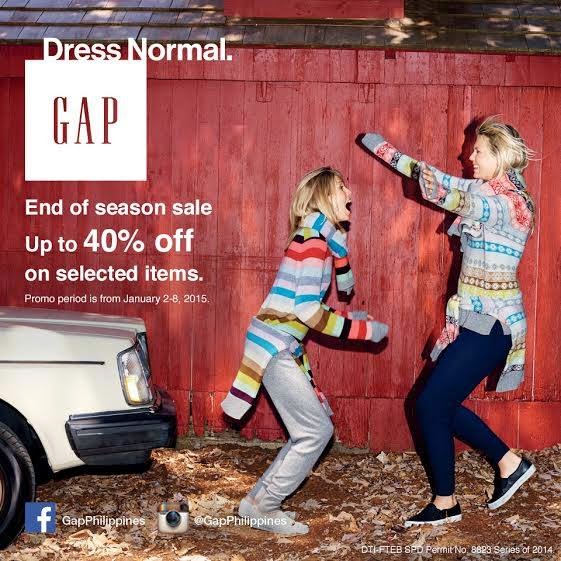 Manila Shopper GAP End of Season SALE Jan 2015