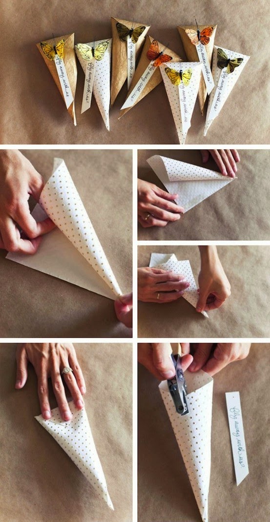 DIY Paper Cone Gift Box Diy And Crafts
