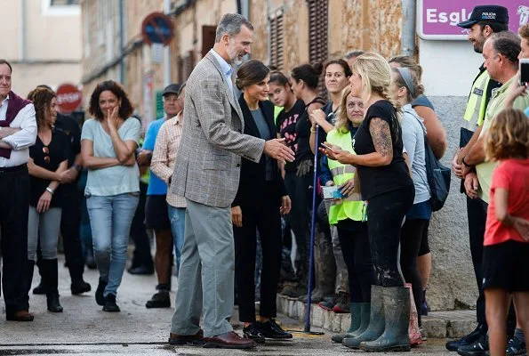 King Felipe VI and Queen Letizia visited Sant Llorenc des Cardassar on Balearic island of Majorca. A five-year-old child is missing