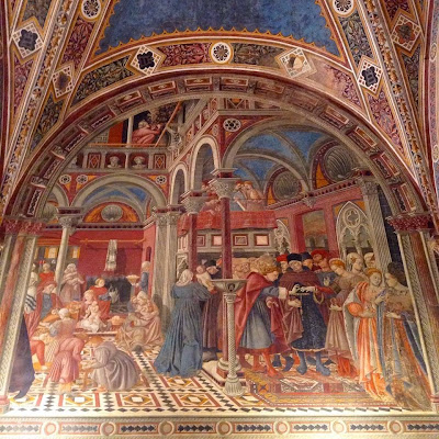 Pellegrinaio, Siena: L'accoglienza e il matrimonio (Domenico di Bartolo, 1441-1442)