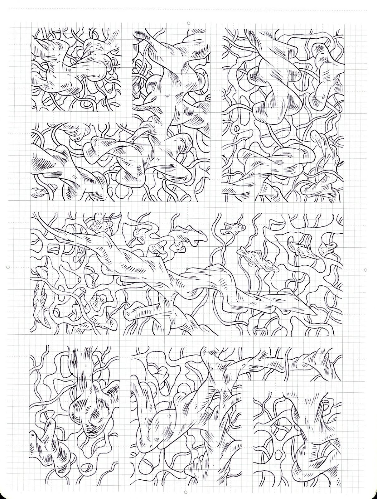 Abstract Comics The Blog More pages from a grid sketchbook