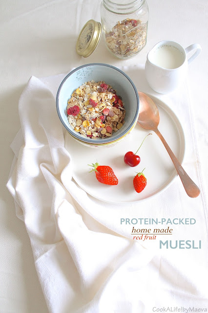 Cook A Life! by Maeva • Muesli protéiné, super aliments, fruits rouges et fruits secs (sans gluten)