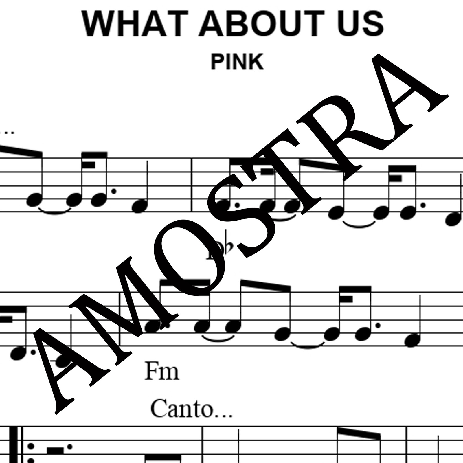 Partitura What About us (Pink)