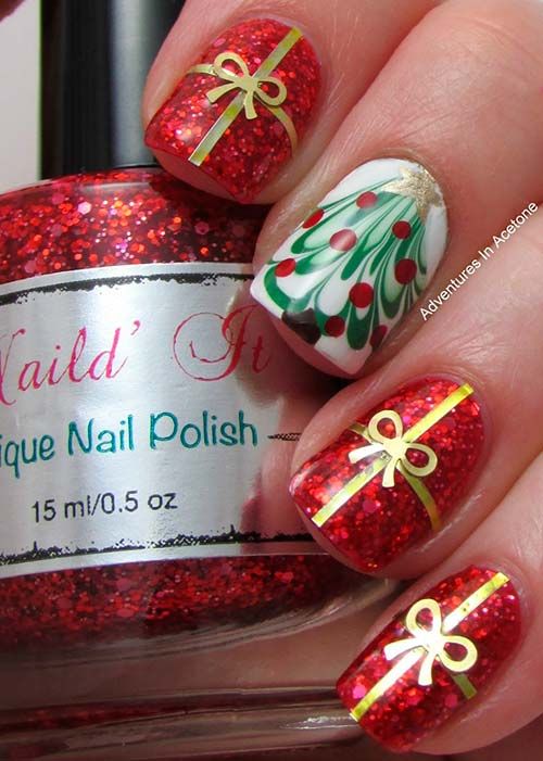 Beautiful Festive Holiday Nail Art Ideas