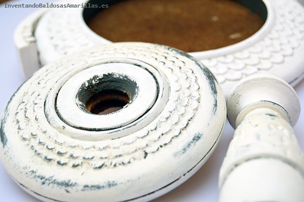 Efecto desgastado sobre madera