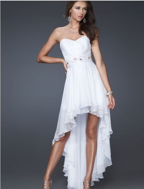 RainingBlossoms Evening Dresses: Elegant White Evening Dress