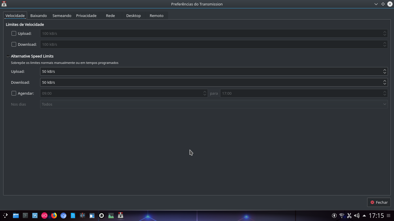 Transmission QT no KDE Plasma, para Debian, Ubuntu e derivados