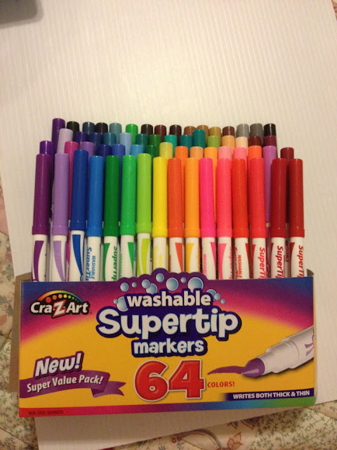 So I labeled my markers since Crayola Supertips don't come labeled