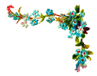 Forget-Me-Not flower corner download flower image wildflower digital download illustration