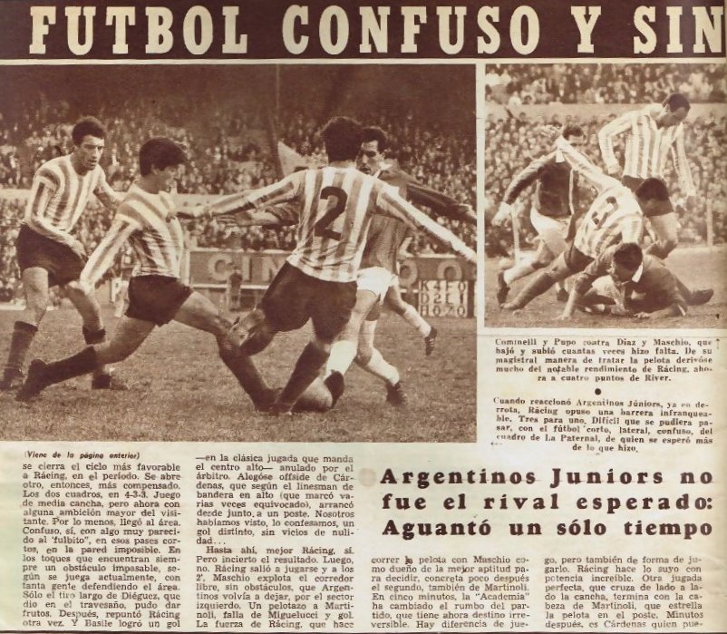 Racing Club 1966 Primera División 29ª fecha