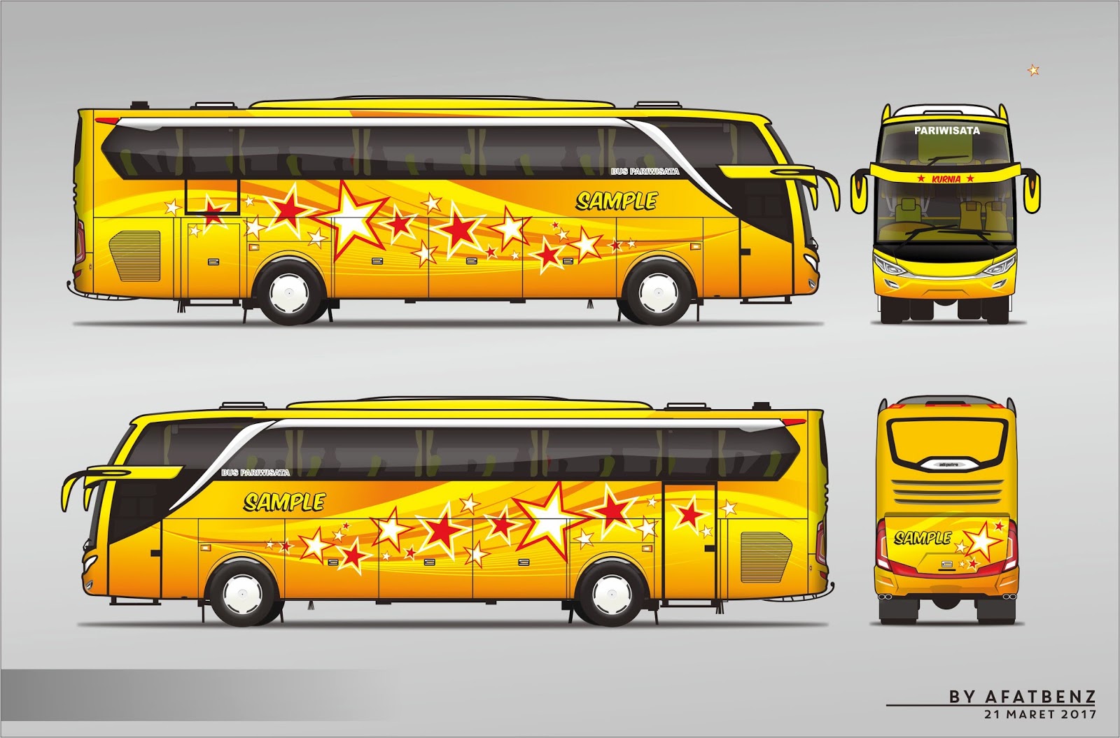 Jasa Design Livery  Bus  Medium Bus  Elf Truck AfatBenz 
