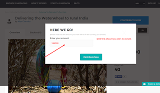 Delivering waterwheel contribution page